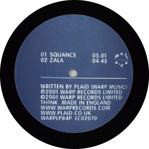 Plaid Squance / Zala 12" vinyl single (12 inch record / Maxi-single) UK P/D12SQ764294