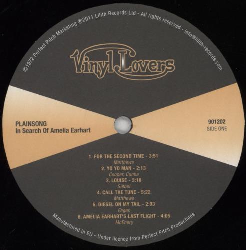 Plainsong In Search Of Amelia Earhart + insert vinyl LP album (LP record) UK PLNLPIN818385