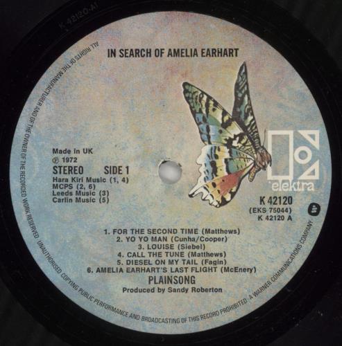 Plainsong In Search Of Amelia Earhart - EX vinyl LP album (LP record) UK PLNLPIN633652