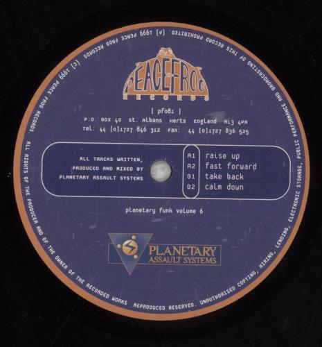 Planetary Assault Systems Planetary Funk Volume 6 12" vinyl single (12 inch record / Maxi-single) UK 8LI12PL854832