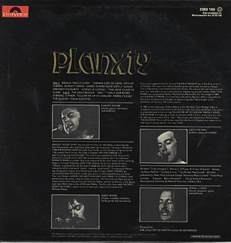 Planxty Planxty vinyl LP album (LP record) French XTYLPPL307527