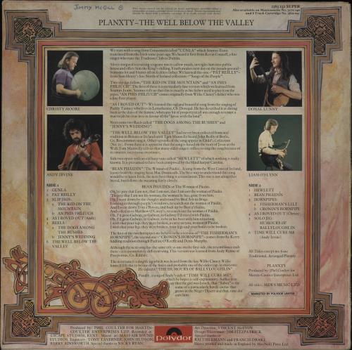 Planxty The Well Below The Valley vinyl LP album (LP record) Irish XTYLPTH764389