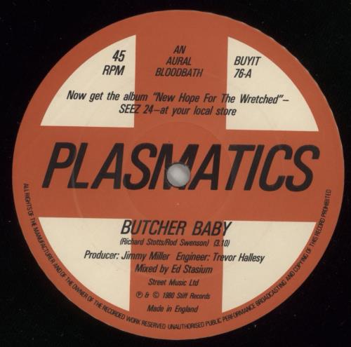 Plasmatics Butcher Baby - Archive 12" vinyl single (12 inch record / Maxi-single) UK LCS12BU871302