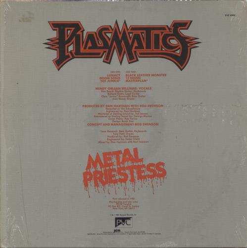 Plasmatics Metal Priestess 12" vinyl single (12 inch record / Maxi-single) US LCS12ME867318