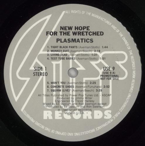 Plasmatics New Hope For The Wretched - 1st - Gold Stamped Promo + Vintage Sticker & Badge vinyl LP album (LP record) US LCSLPNE871300