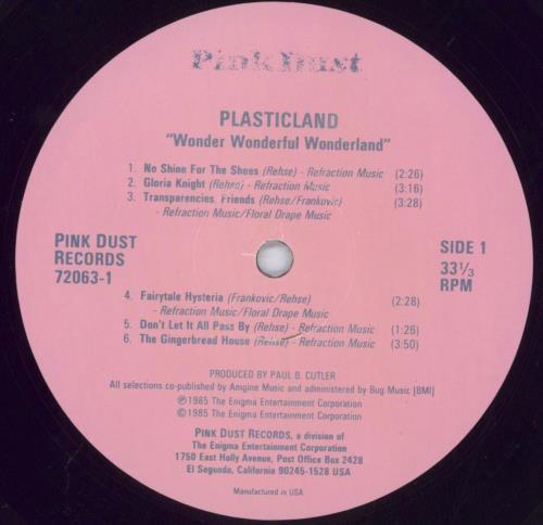 Plasticland Wonder Wonderful Wonderland vinyl LP album (LP record) US PL0LPWO832100