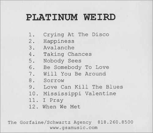 Platinumweird Confidential CD-R acetate US PNWCRCO378380