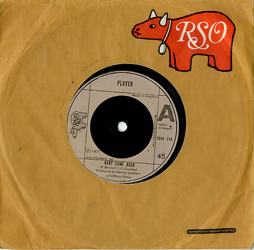Player Baby Come Back 7" vinyl single (7 inch record / 45) UK PLQ07BA618135
