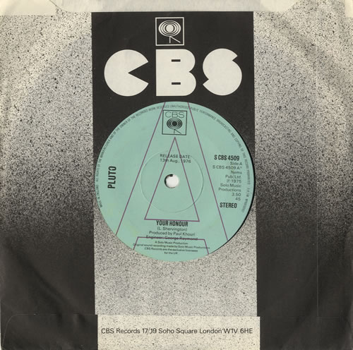 Pluto Shervington Your Honour 7" vinyl single (7 inch record / 45) UK PKZ07YO564703