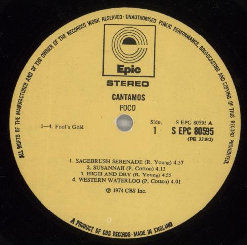 Poco Cantamos - yellow label vinyl LP album (LP record) UK POCLPCA149476