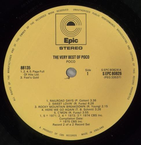 Poco The Very Best Of Poco 2-LP vinyl record set (Double LP Album) UK POC2LTH445337