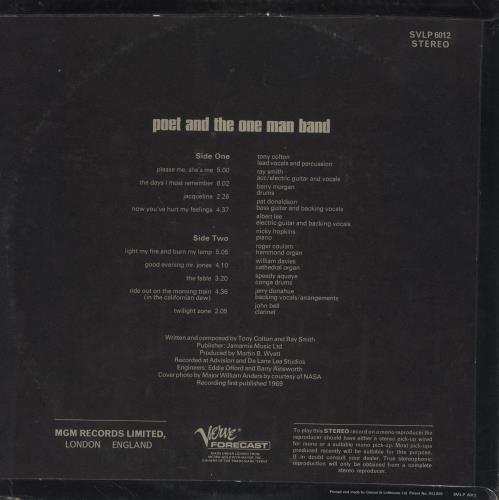 Poet & The One Man Band Poet And The One Man Band vinyl LP album (LP record) UK PMBLPPO240741
