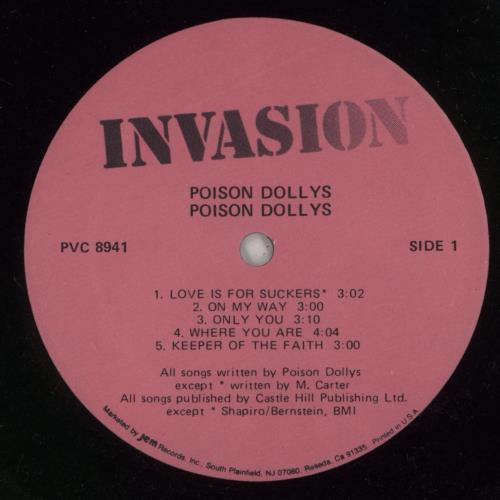 Poison Dollys Poison Dollys vinyl LP album (LP record) US P8ILPPO614151