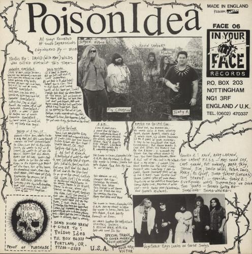 Poison Idea Ian Mackaye - Censored Sleeve - VG vinyl LP album (LP record) UK PSNLPIA867457