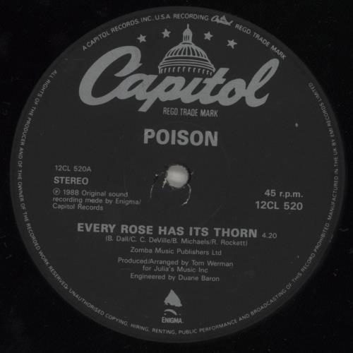 Poison Every Rose Has Its Thorn 12" vinyl single (12 inch record / Maxi-single) UK POI12EV463248