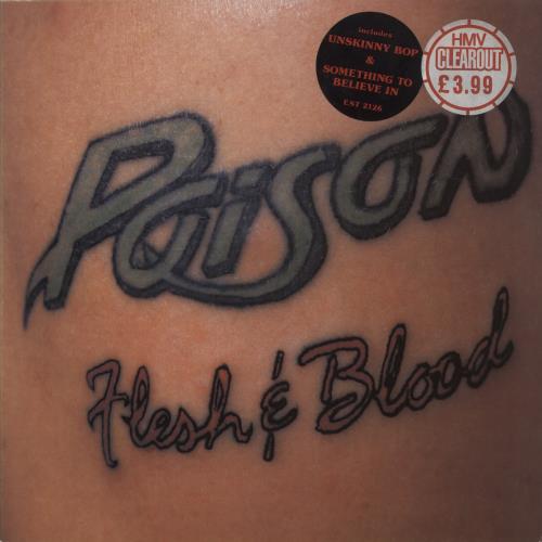 Poison Flesh & Blood - Hype Stickered vinyl LP album (LP record) UK POILPFL525658