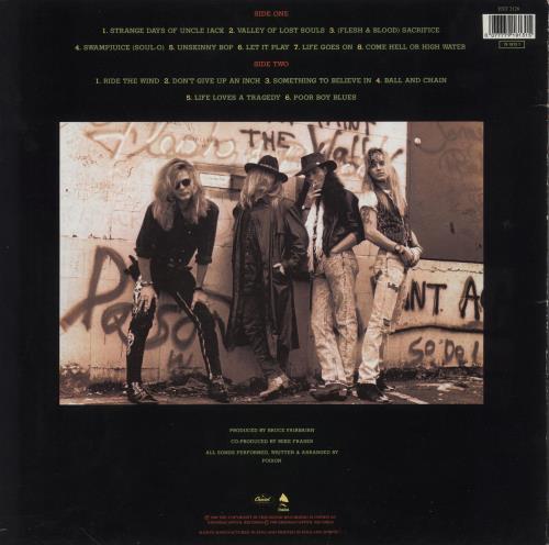 Poison Flesh & Blood - Hype Stickered vinyl LP album (LP record) UK POILPFL525658