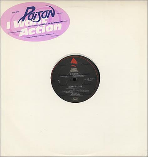 Poison I Want Action 12" vinyl single (12 inch record / Maxi-single) US POI12IW383432