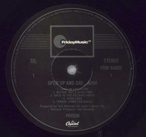 Poison Open Up And Say...Ahh! vinyl LP album (LP record) UK POILPOP825204