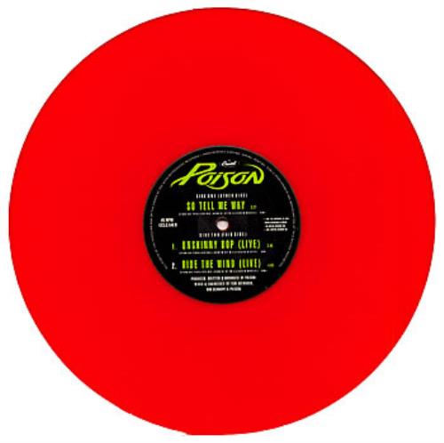 Poison So Tell Me Why - Red Vinyl + Poster 12" vinyl single (12 inch record / Maxi-single) UK POI12SO117318