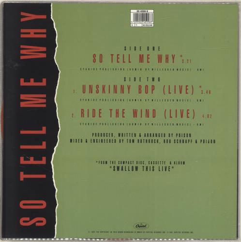 Poison So Tell Me Why 12" vinyl single (12 inch record / Maxi-single) UK POI12SO695668