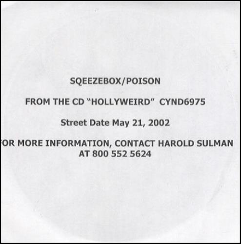 Poison Squeeze Box CD single (CD5 / 5") US POIC5SQ213616