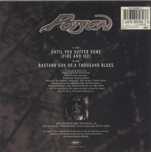 Poison Until You Suffer Some (Fire and Ice) 7" vinyl picture disc (7 inch picture disc single) UK POI7PUN214216