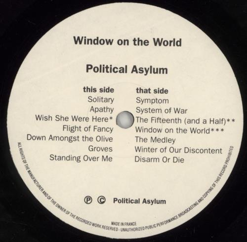 Political Asylum Window On The World vinyl LP album (LP record) UK 8-9LPWI868420