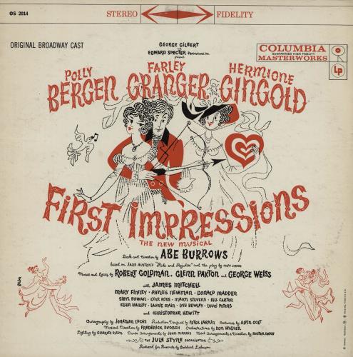 Polly Bergen First Impressions vinyl LP album (LP record) US P7LLPFI762036