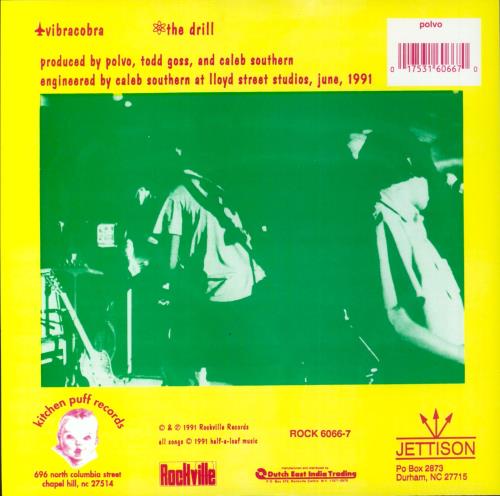 POLVO Vibracobra - Blue Vinyl 7" vinyl single (7 inch record / 45) US PBV07VI474481