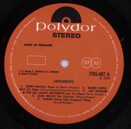 Polydor Records Supergroups vinyl LP album (LP record) UK P6MLPSU263256