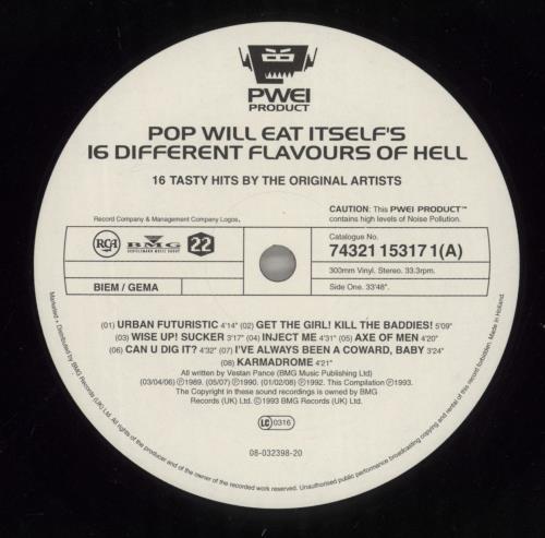 Pop Will Eat Itself 16 Different Flavours Of Hell vinyl LP album (LP record) UK PWELPDI199642