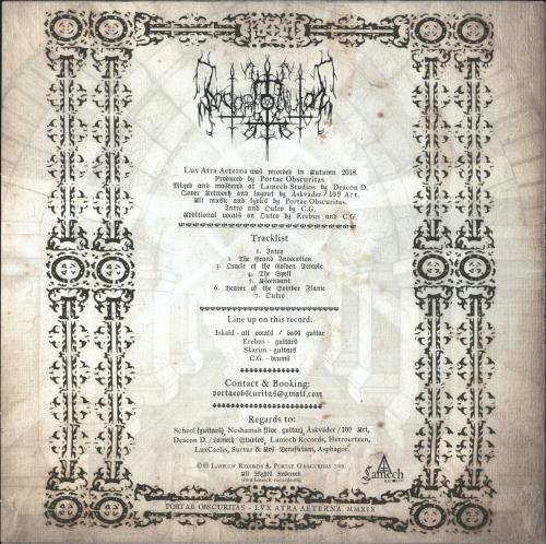 Portae Obscuritas Lvx Atra Aeterna - 180gm vinyl LP album (LP record) Austrian 5RTLPLV805098