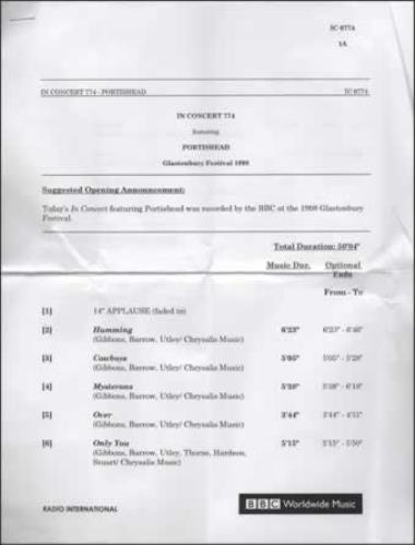 Portishead In Concert 774 CD album (CDLP) UK PSHCDIN368246