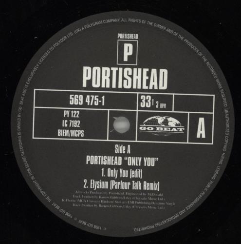 Portishead Only You 12" vinyl single (12 inch record / Maxi-single) UK PSH12ON198586