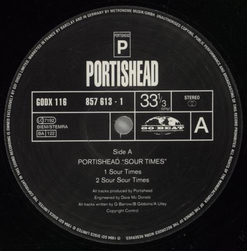 Portishead Sour Times - VG 12" vinyl single (12 inch record / Maxi-single) UK PSH12SO885908