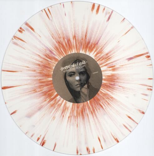 Portrayal Of Guilt Suffering Is A Gift - White and Red Splatter Vinyl 12" vinyl single (12 inch record / Maxi-single) US 36R12SU778575