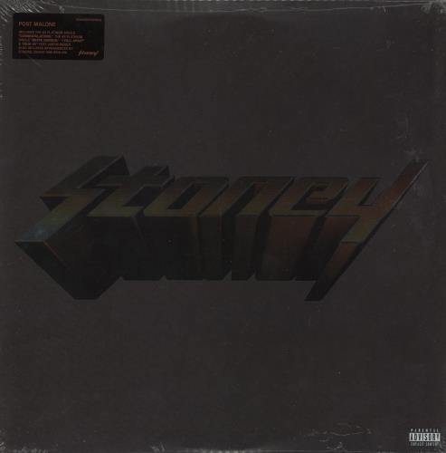 Post Malone Stoney - Orange Swirl Vinyl - Sealed 2-LP vinyl record set (Double LP Album) UK 4QX2LST870750