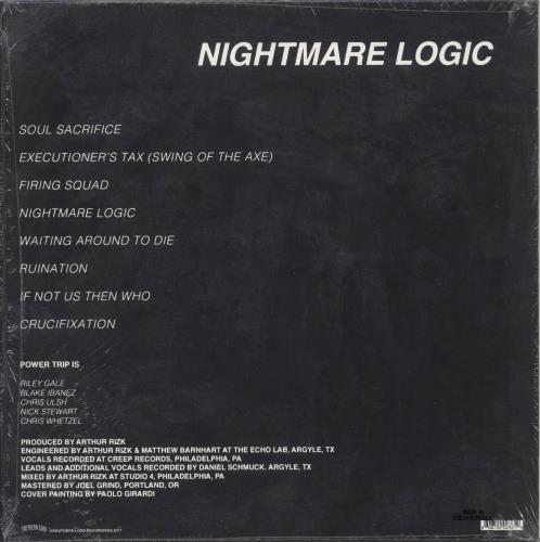 Power Trip Nightmare Logic - Shrink vinyl LP album (LP record) US QS9LPNI869998