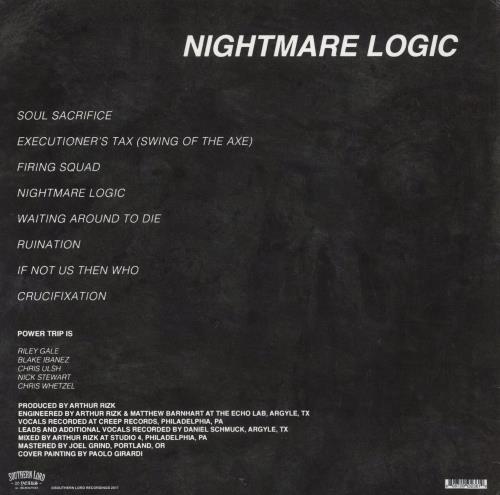Power Trip Nightmare Logic vinyl LP album (LP record) US QS9LPNI845300