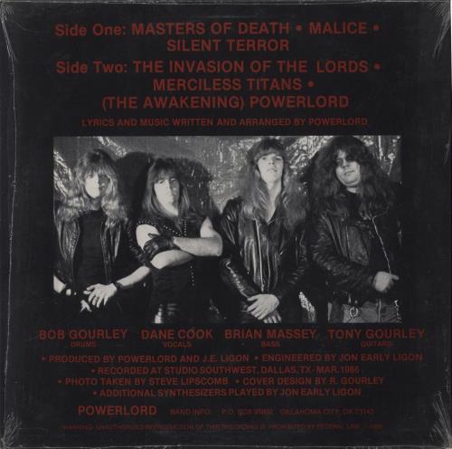 Powerlord The Awakening vinyl LP album (LP record) US 559LPTH812732