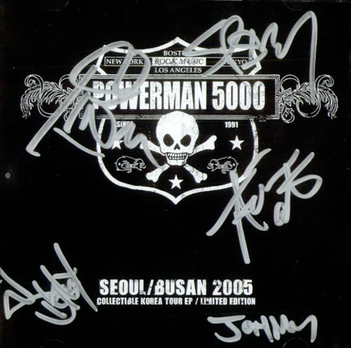 Powerman 5000 Seoul/Busan 2005 - Autographed CD single (CD5 / 5") Korean P50C5SE519826