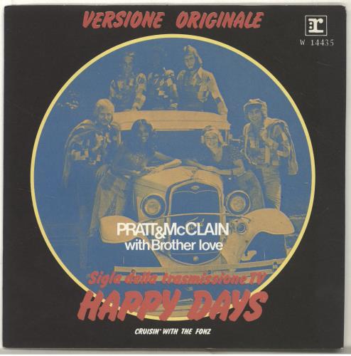 Pratt & McClain Happy Days 7" vinyl single (7 inch record / 45) Italian P0B07HA700812