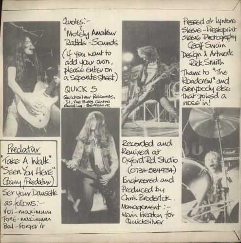 Predat�r Seen You Here / Take A Walk 7" vinyl single (7 inch record / 45) UK 90H07SE874909