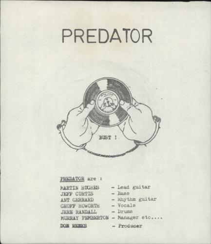 Predator Punk Man / Paperboy Song 7" vinyl single (7 inch record / 45) UK -RJ07PU885834