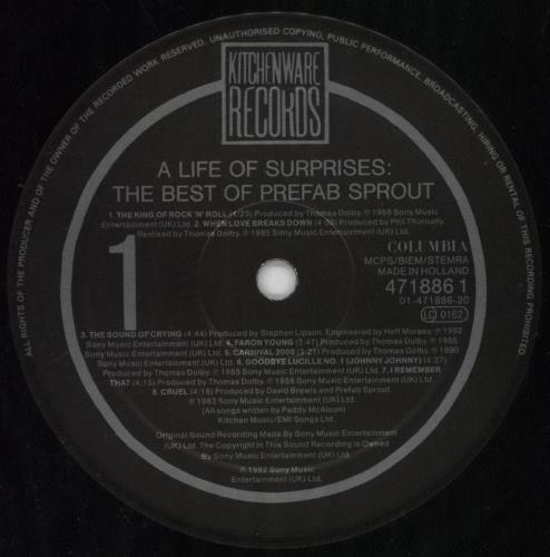 Prefab Sprout A Life Of Surprises - The Best Of Prefab Sprout vinyl LP album (LP record) Dutch PRELPAL499566