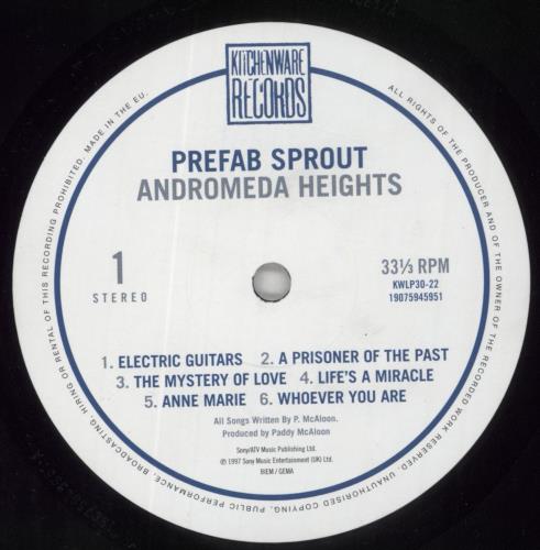 Prefab Sprout Andromeda Heights - 180g vinyl LP album (LP record) UK PRELPAN851147