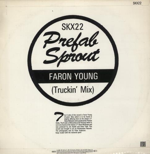 Prefab Sprout Faron Young - Title Stickered Sleeve 12" vinyl single (12 inch record / Maxi-single) UK PRE12FA877040