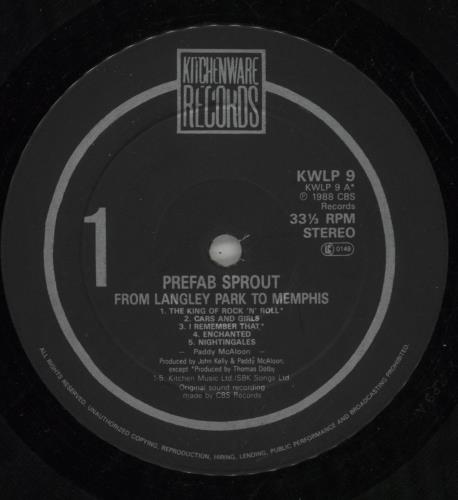 Prefab Sprout From Langley Park To Memphis vinyl LP album (LP record) UK PRELPFR92789