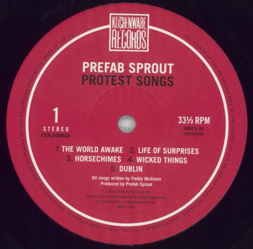 Prefab Sprout Protest Songs - 180g vinyl LP album (LP record) UK PRELPPR851128